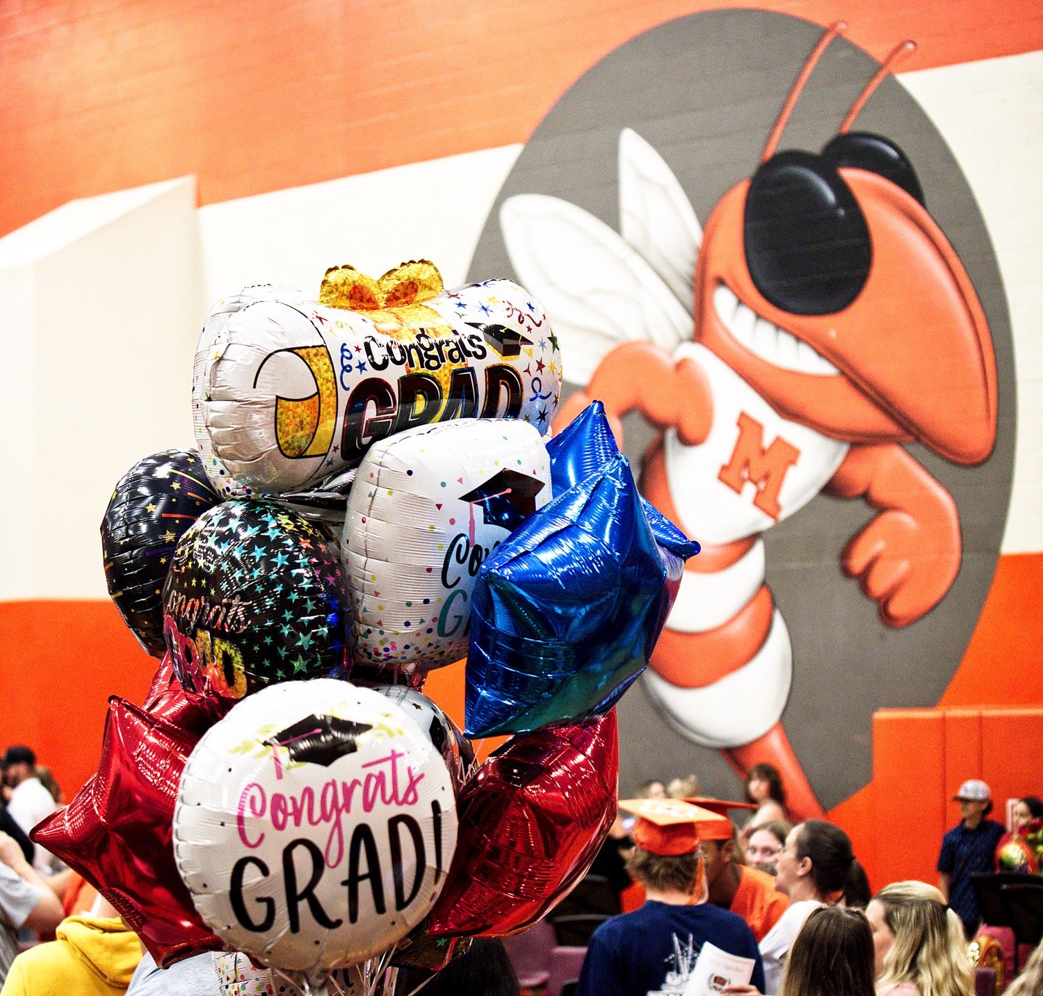 Balloons remained a popular way to celebrate graduates for the class of 2021. [more moments of Mineola grads]